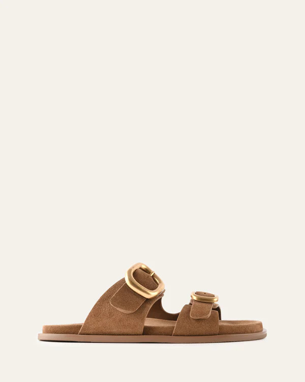 SOL FLAT SANDALS BISCUIT SUEDE | Jo Mercer (AU)