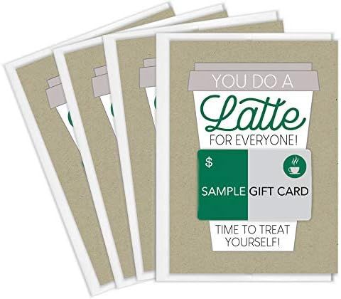 Amazon.com: Tiny Expressions Thanks a Latte Coffee Gift Card Holders Set of 4 with Envelopes | Amazon (US)