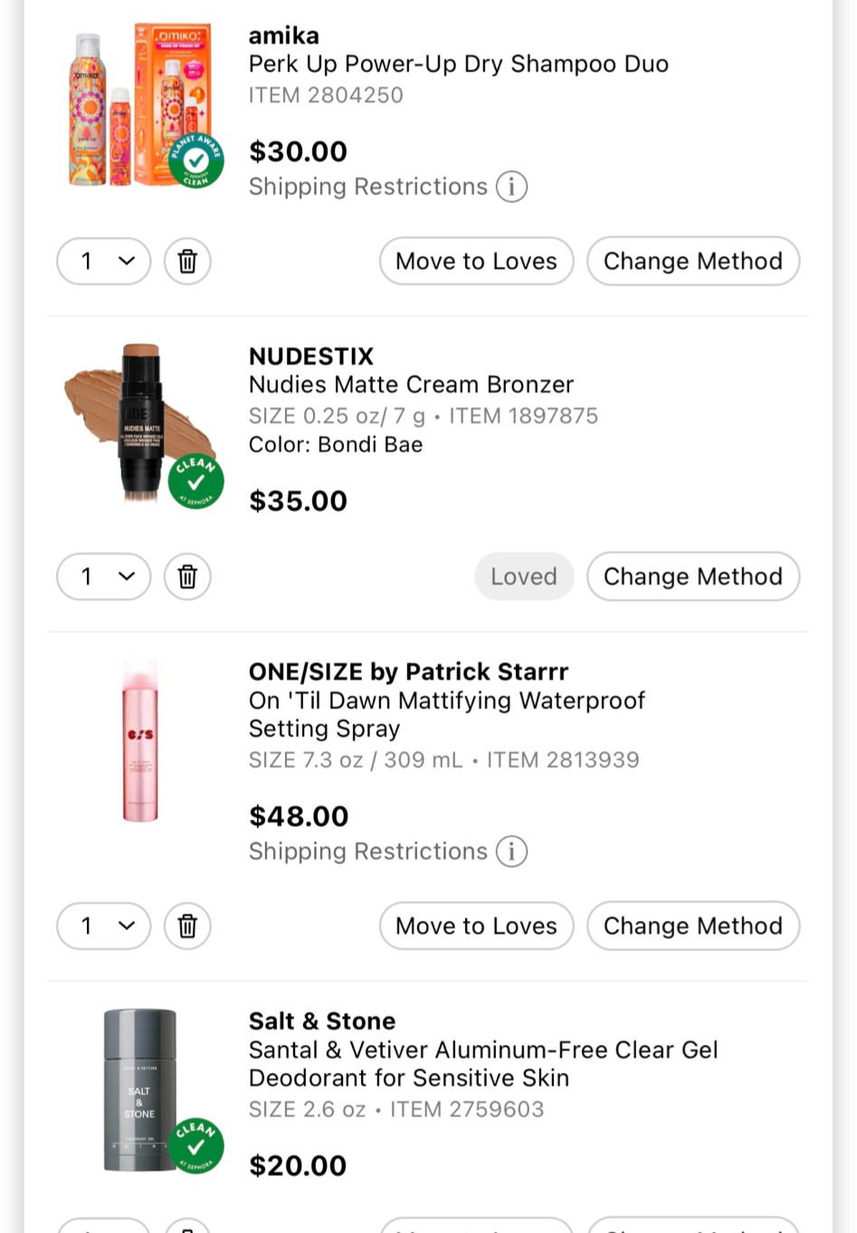 My cart for the Sephora sale 

#LTKHoliday #LTKBeauty #LTKFindsUnder50
