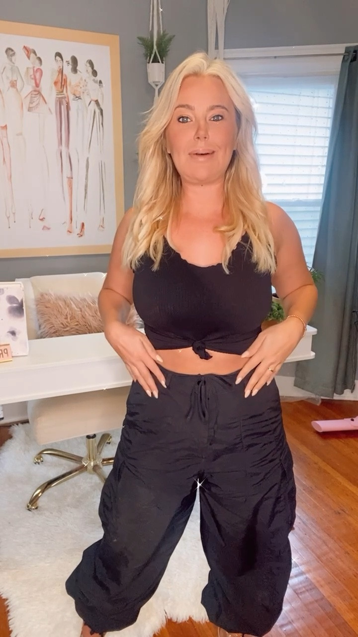 Linking todays cargo pants outfit from halara! Comfy and casual! I’m wearing a medium. 

#LTKstyletip #LTKtravel #LTKfindsunder50