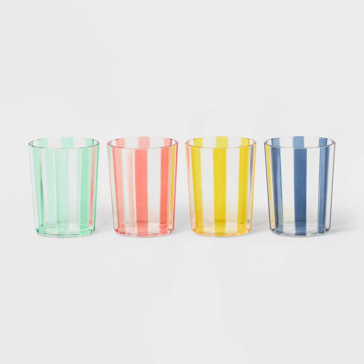4pk 14 fl oz Striped Low Tumblers - Sun Squad™ | Target