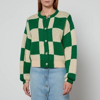 Stine Goya Women's Ash Cardigan - Green Cream Melange - L | Coggles (Global)