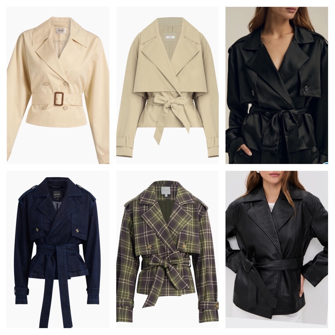 Cropped Trench Coats with Belts 🧥

#LTKTravel #LTKSeasonal #LTKStyleTip