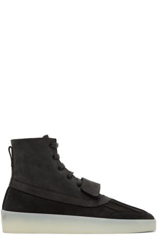 Black & Grey Duck Boots | SSENSE