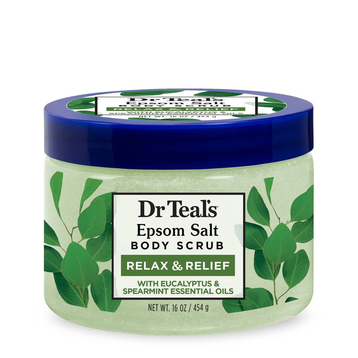 Dr Teal's Exfoliate & Renew Eucalyptus & Spearmint Epsom Salt Body Scrub - 16oz | Target