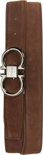 FERRAGAMO Double Gancio Suede Belt | Nordstrom | Nordstrom