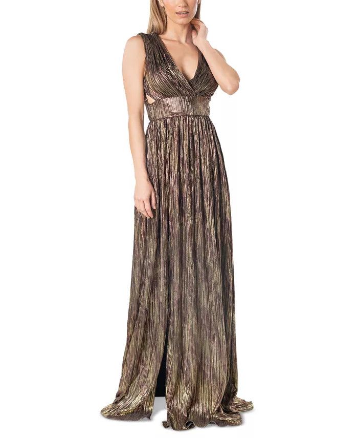 Women's Auli Sleeveless V-Neck Metallic Gown | Macys (US)