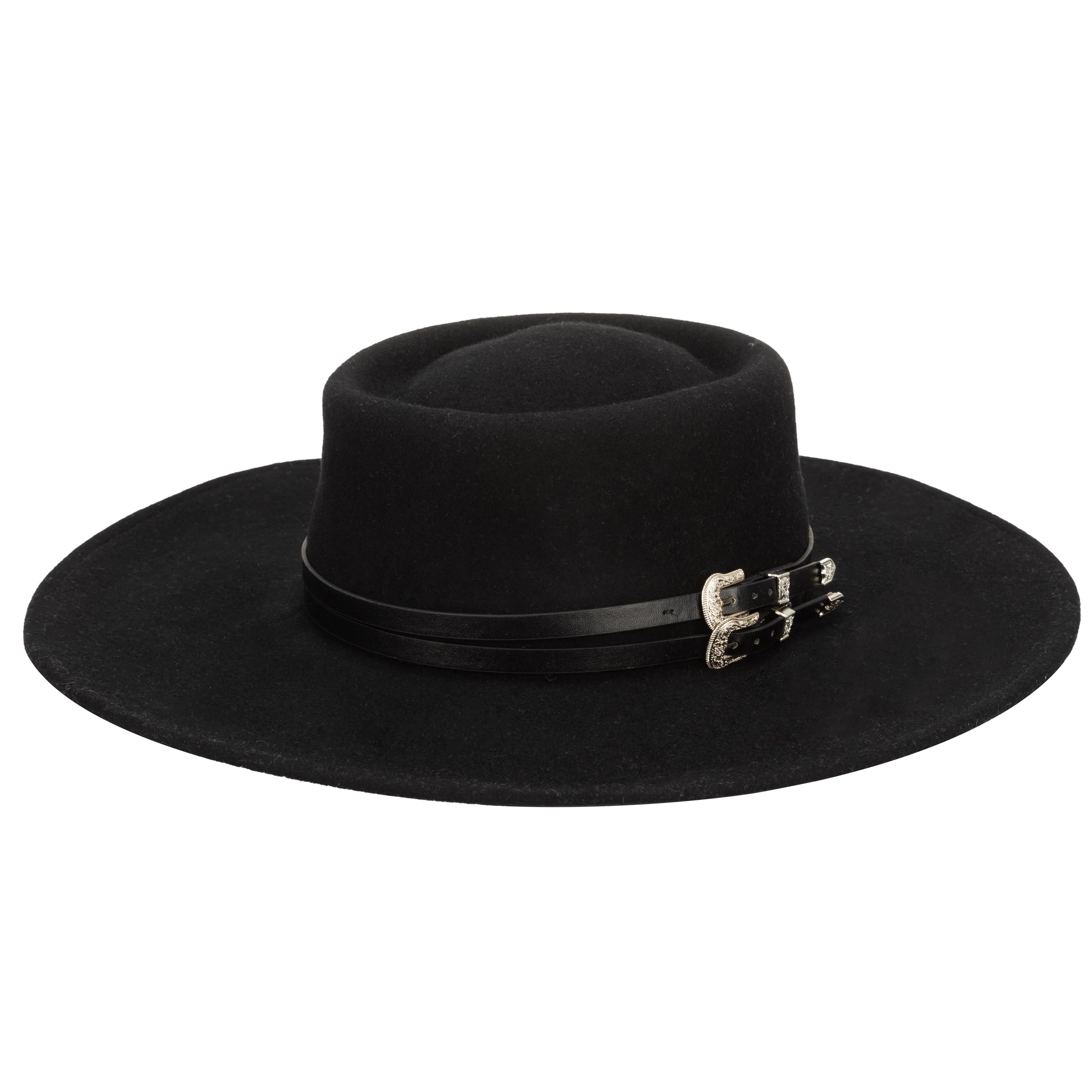 Ella - Women's Telescope Boater W/ Double Western Belt Band | San Diego Hat Company