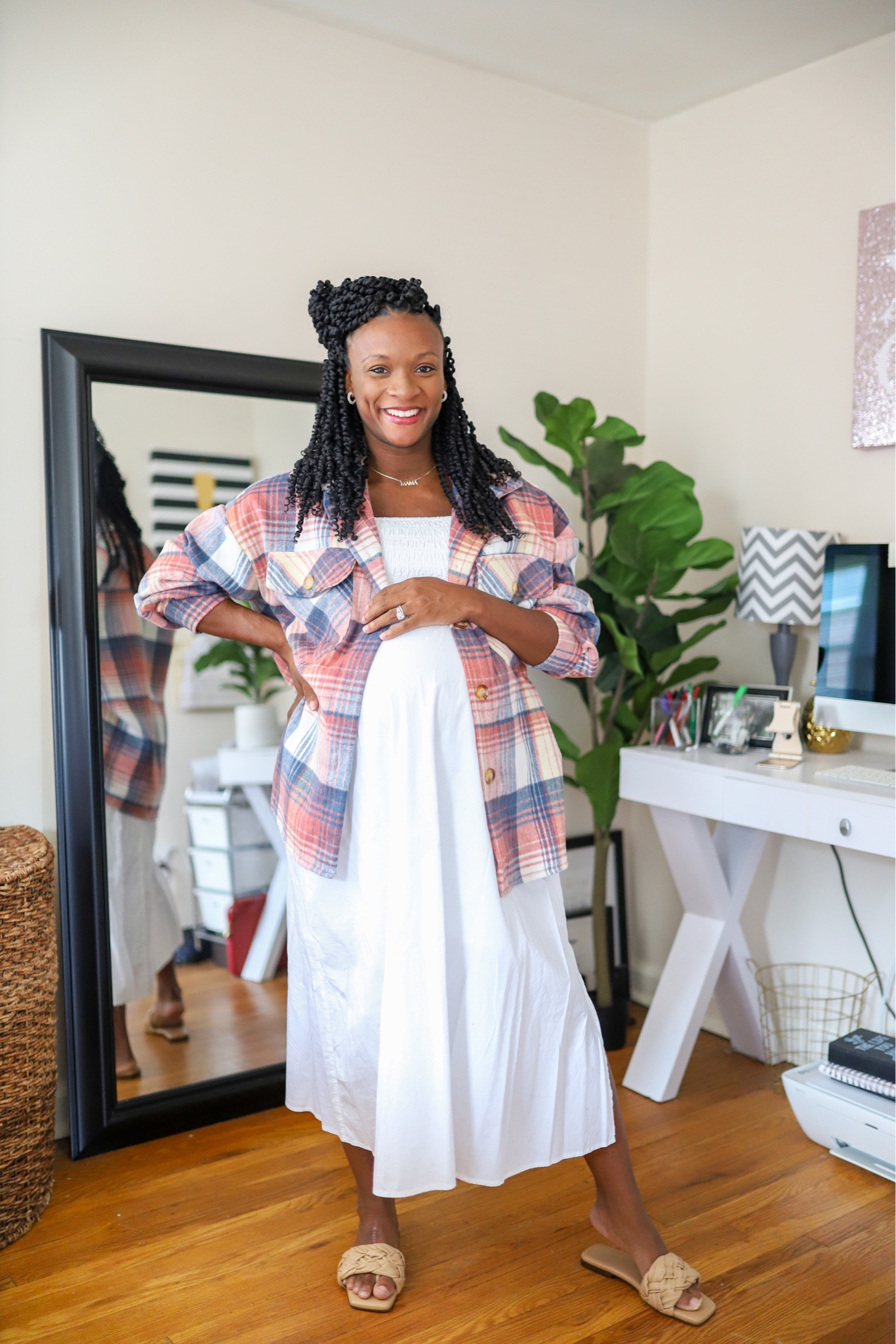 How to style a shacket (bump friendly)

#LTKunder50 #LTKSeasonal #LTKbump