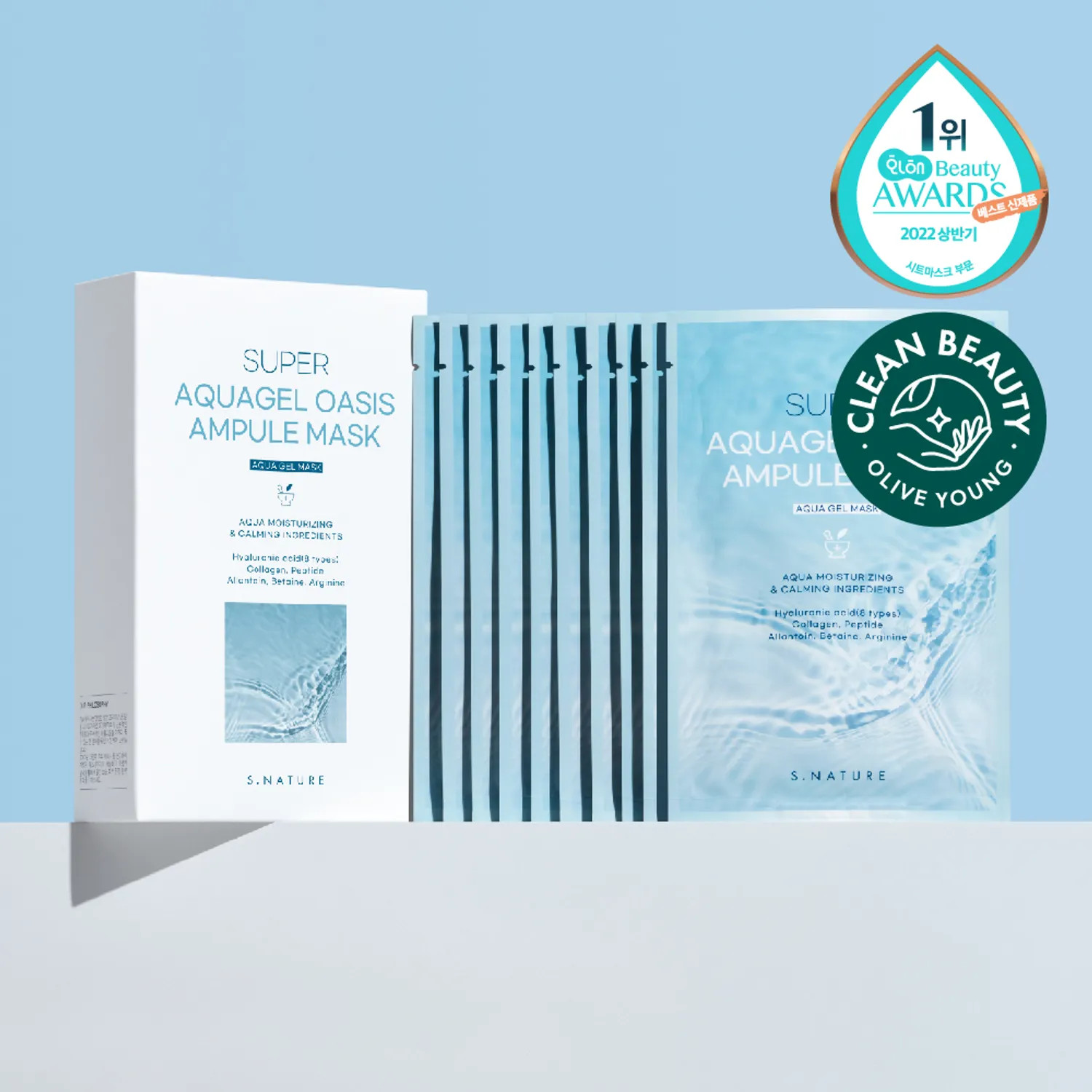 S.NATURE Super Aqua Gel Oasis Ampoule Mask Sheet 10P | Olive Young Global