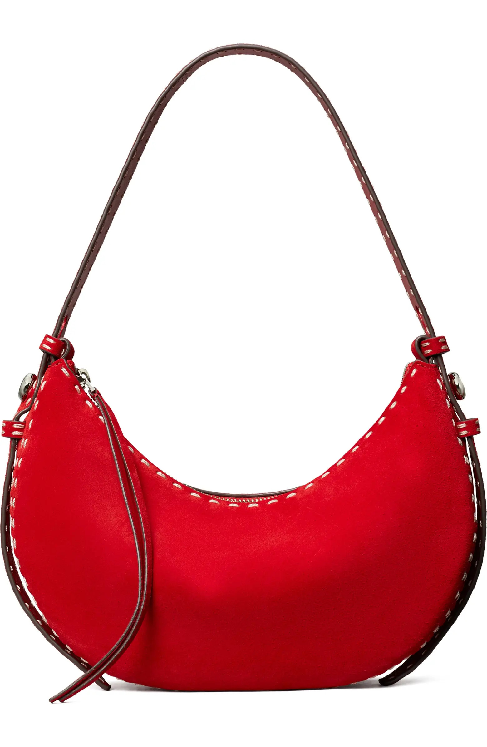 Romy Suede Half Moon Shoulder Bag | Nordstrom