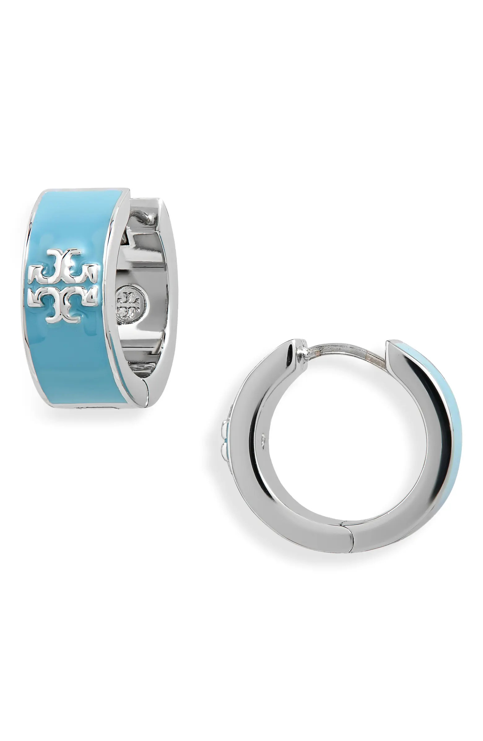 Tory Burch Kira Enamel Hoop Earrings | Nordstrom | Nordstrom