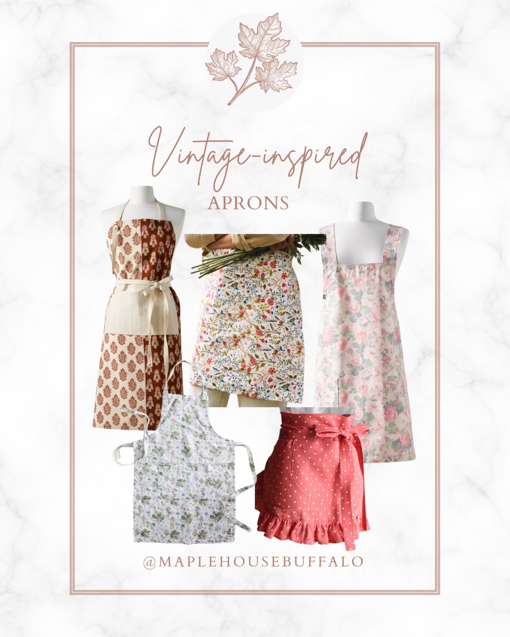 Vintage-inspired aprons

Kitchen styling | Modern-vintage home 

#LTKStyleTip #LTKHome #LTKFindsUnder100