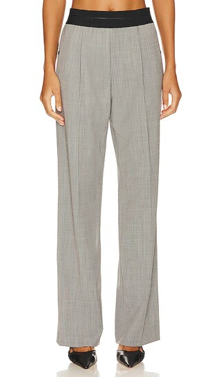 Pull On Suit Pant in Black & White Multi | Revolve Clothing (Global)