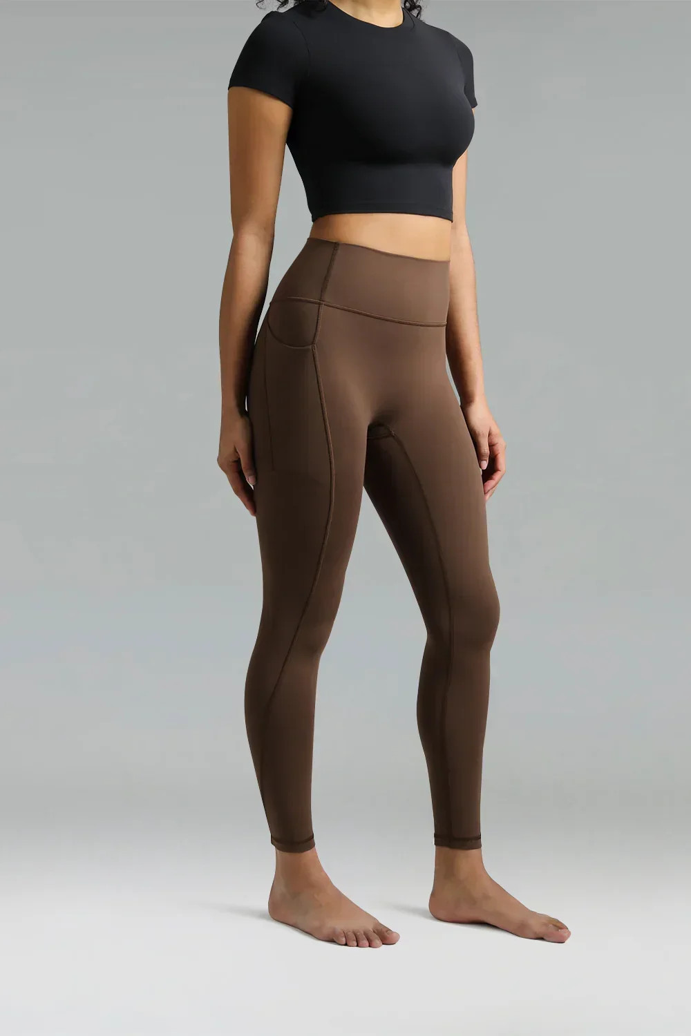 Dreamlux High Waisted No Front Seam Workout 7/8 Leggings w/Pockets | Colorfulkoala