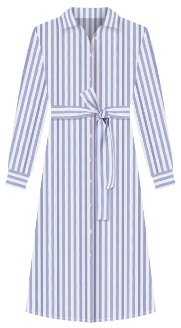 AT Weekend Striped Pocket Shirtdress | Ann Taylor (US)