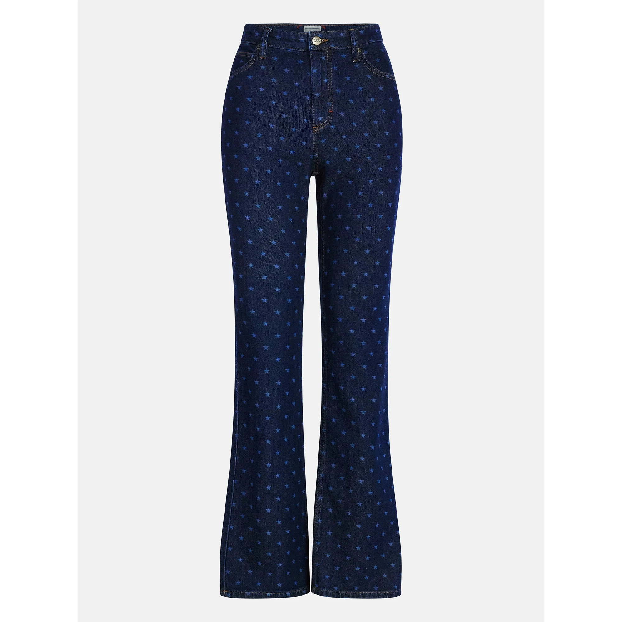 Kacey Lee Women's High-Rise Star Print Bootcut Jeans, Sizes 0-18 | Walmart (US)