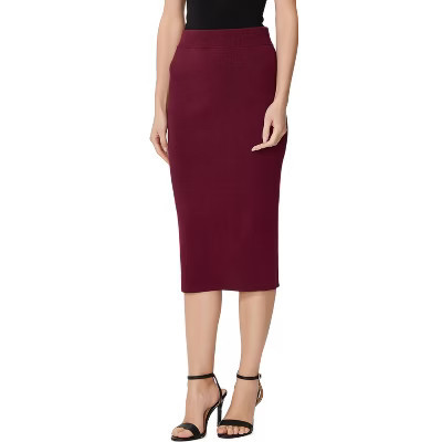 phistic Women's Knit Pencil Skirt Wine Small | Target