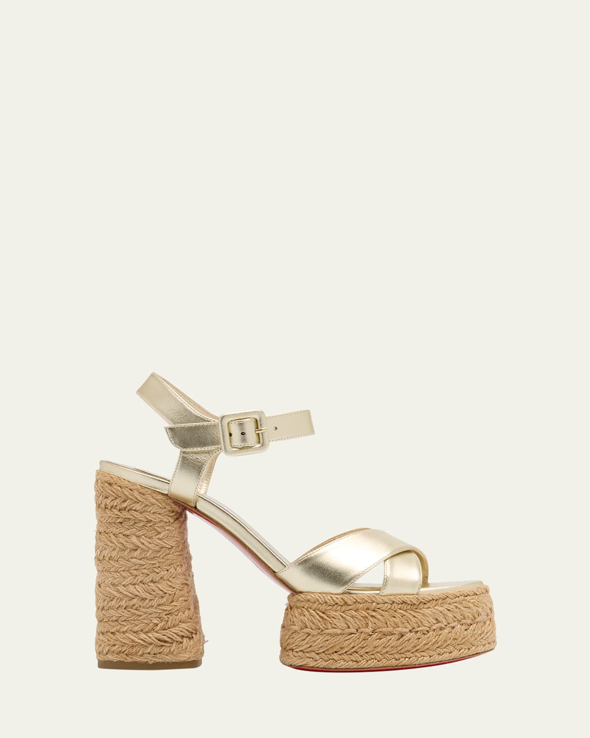 Super Calakala Metallic Red Sole Platform Espadrilles | Bergdorf Goodman