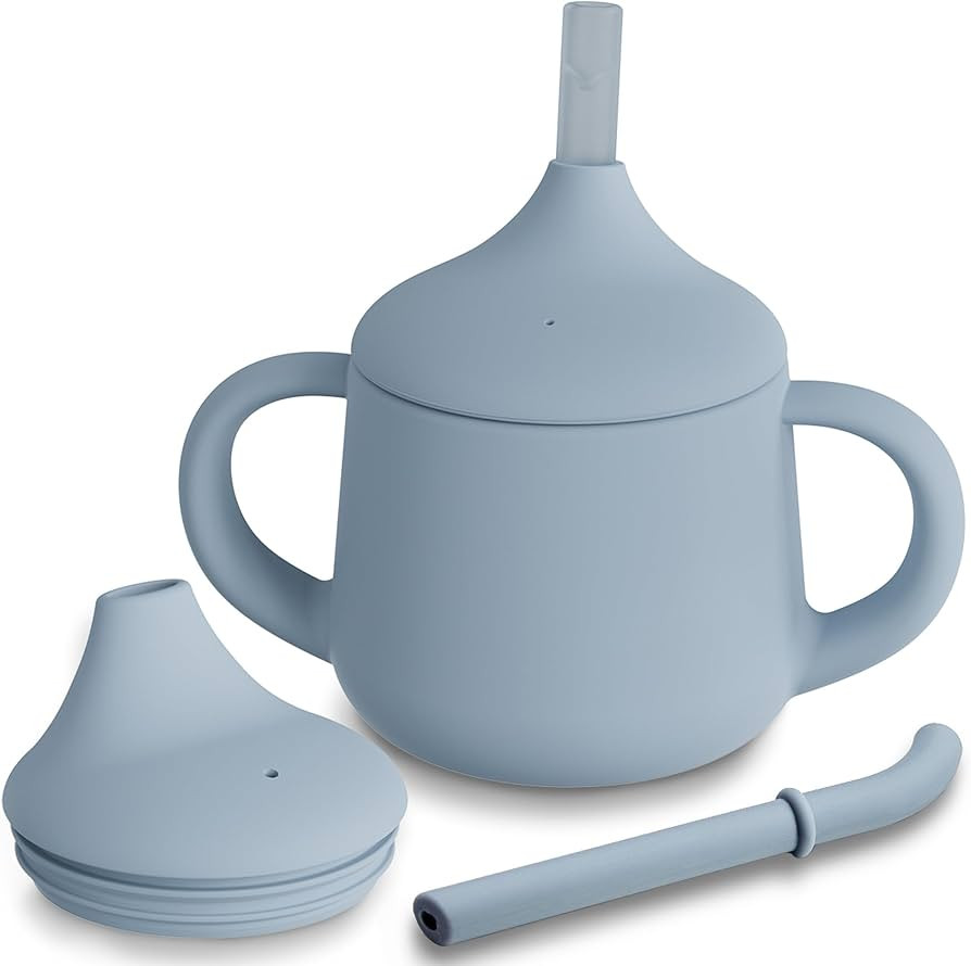 Moonkie Silicone Baby Sippy Cups | 3 Stages Training Cup Straw Cup for Infants Toddlers and Kid |... | Amazon (US)