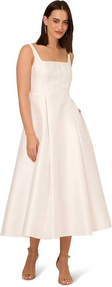 Adrianna Papell Womens Mikado Ankle Dress | Amazon (US)