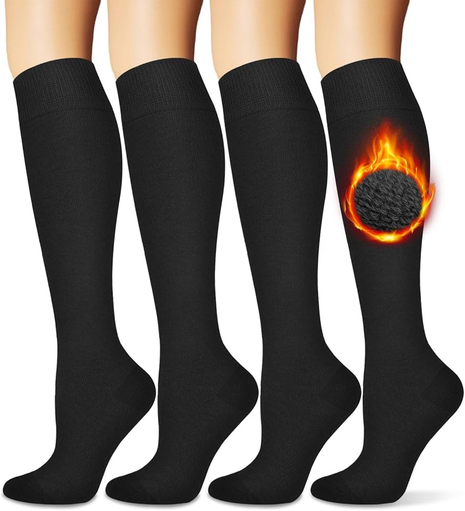 Warm Thermal Boot Socks for Women - Knee High, Winter, Running, Hiking, Gifts - Thick Socks for C... | Amazon (US)