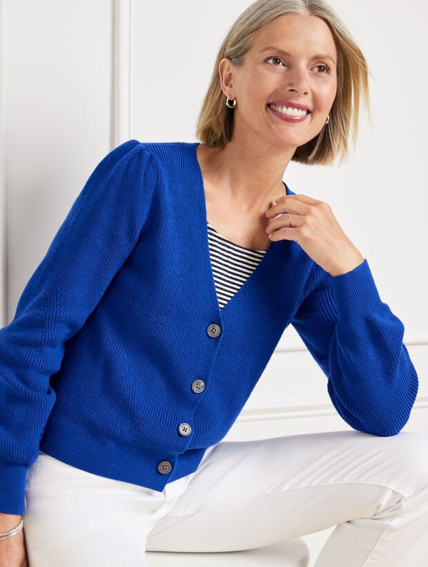 Bishop Sleeve Cardigan | Talbots