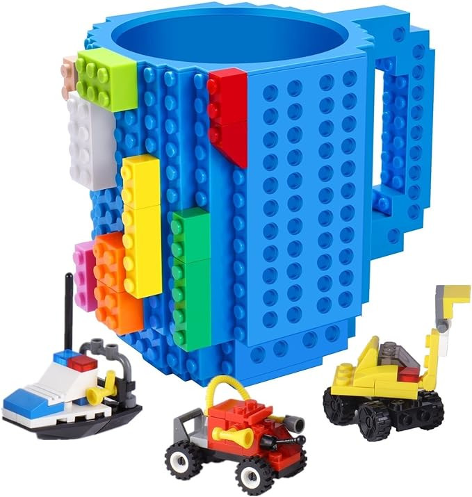 POXIWIN Build-on Brick Coffee Mug,Novelty Cup Creative DIY Gifts for Kids Men Women Birthday Xmas... | Amazon (US)