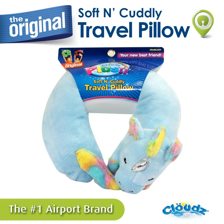 Cloudz Kids Plush Animal Neck Pillow - Unicorn - Walmart.com | Walmart (US)