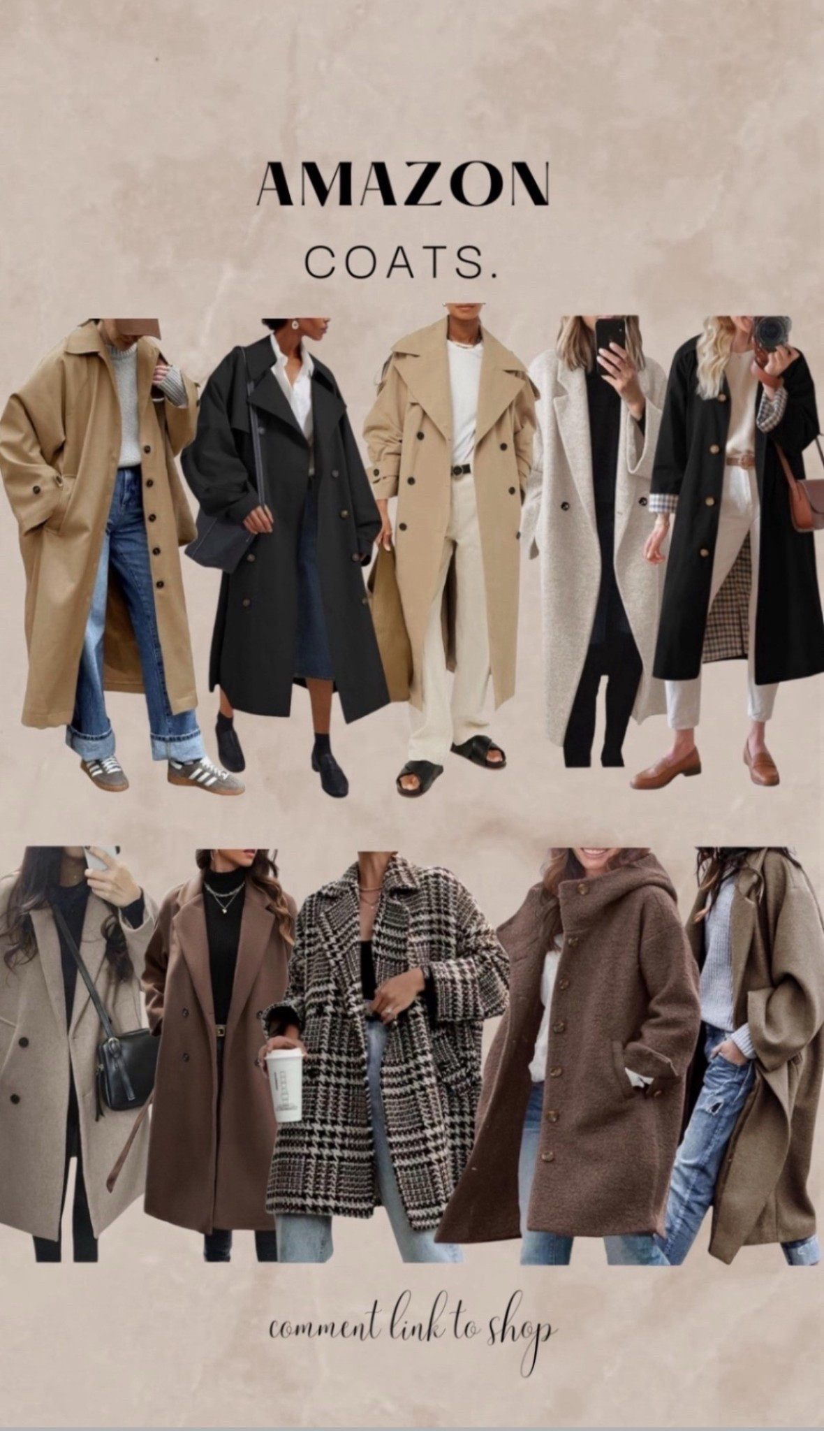 i've done the work for you and put together all the trending styles for fall / winter 2025/26

not to call personal favorites but the plaid lining in the trench coat is too beautiful 🍂🤤 

oversized, cozy, warm.. here you go.  enjoy shopping !

#outerwear #longcoat #oversizedcoat #coats #amazoncoats