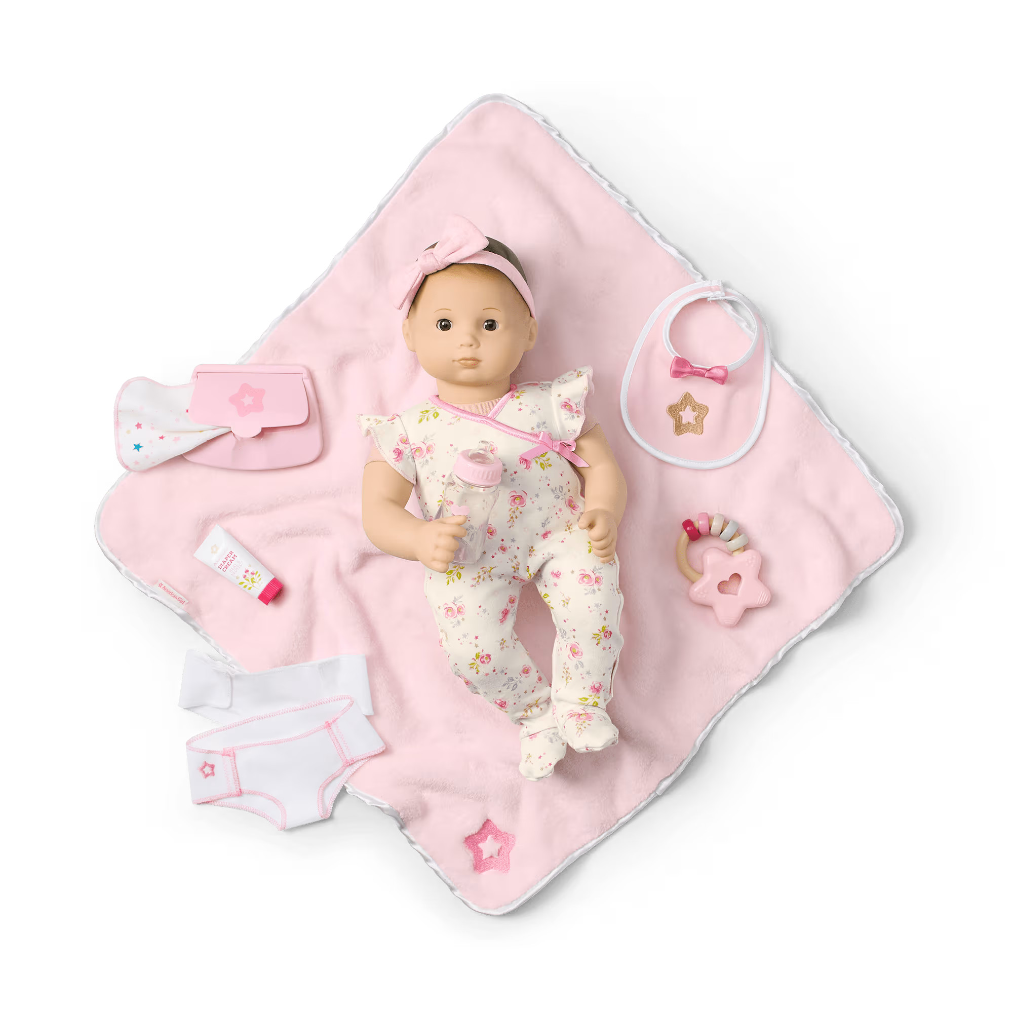 Bitty Baby® Doll #2 with brown hair Care & Play Set | American Girl