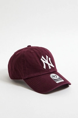 '47 Brand NY Yankees Burgundy Baseball Cap | Urban Outfitters UK