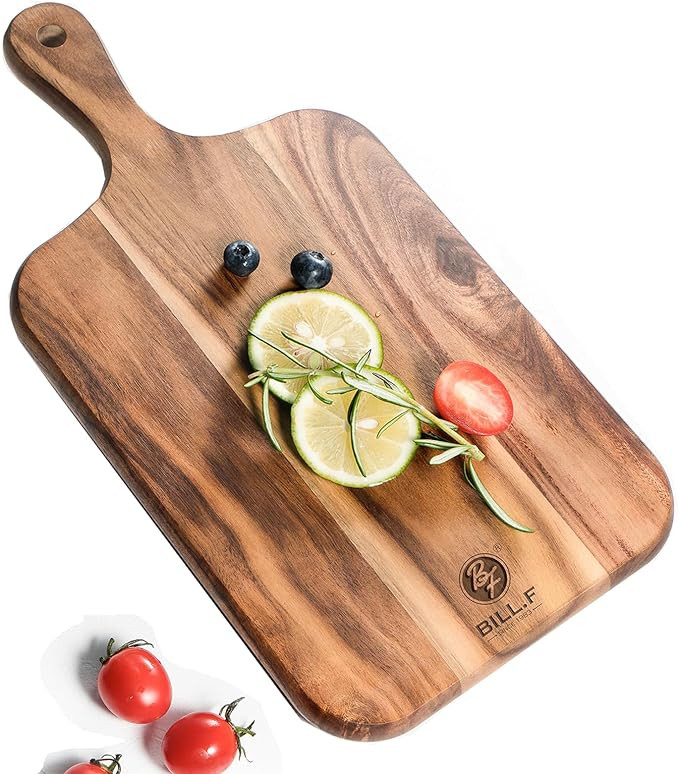 Acacia Wood Cutting Board - Wooden Kitchen Cutting Board for Meat, Cheese, Bread, Vegetables &Fru... | Amazon (US)