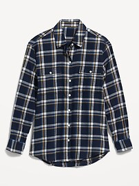 Long-Sleeve Plaid Flannel Boyfriend Tunic Shirt for Women | Old Navy (US)