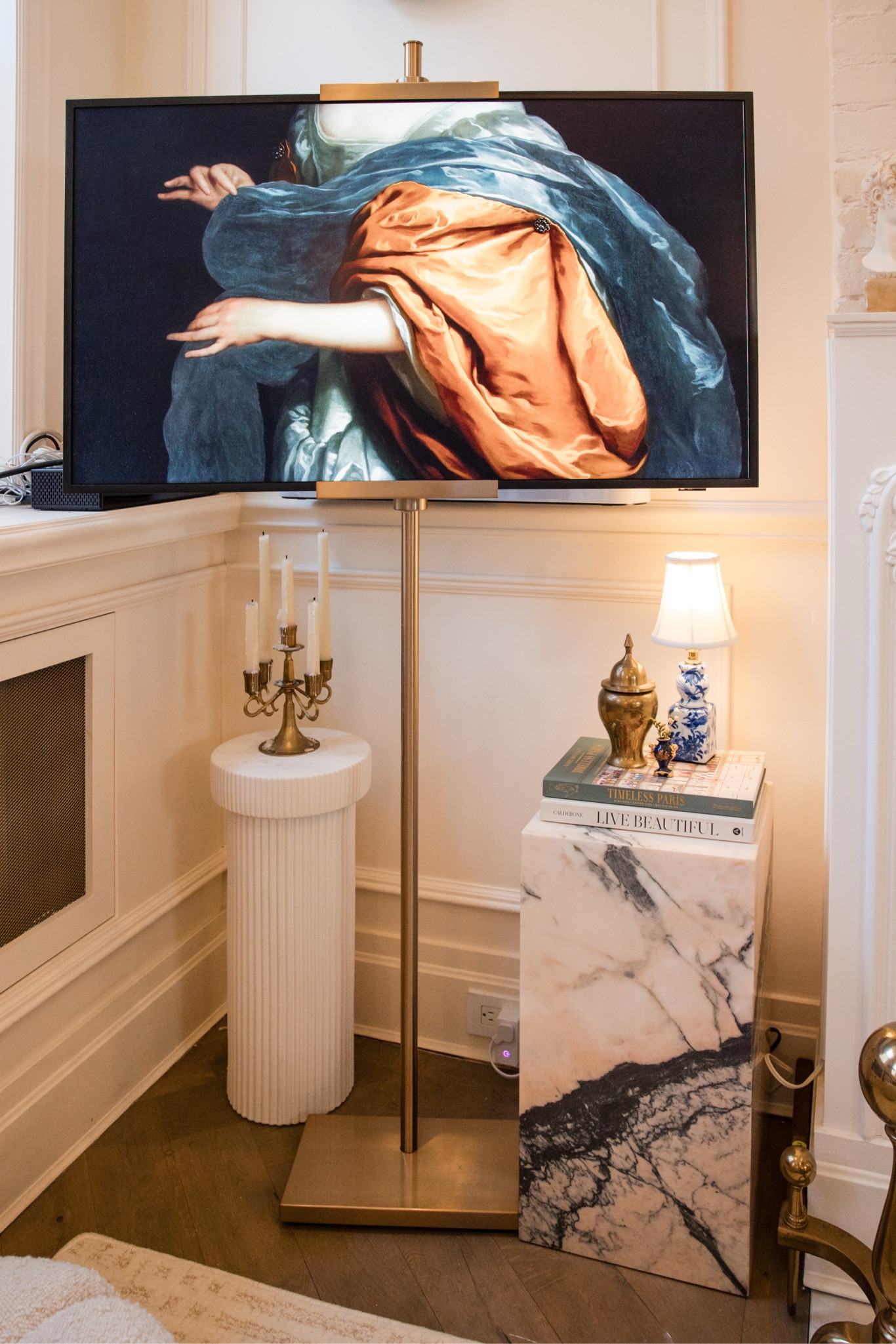 TV stand that is actually an art easel  