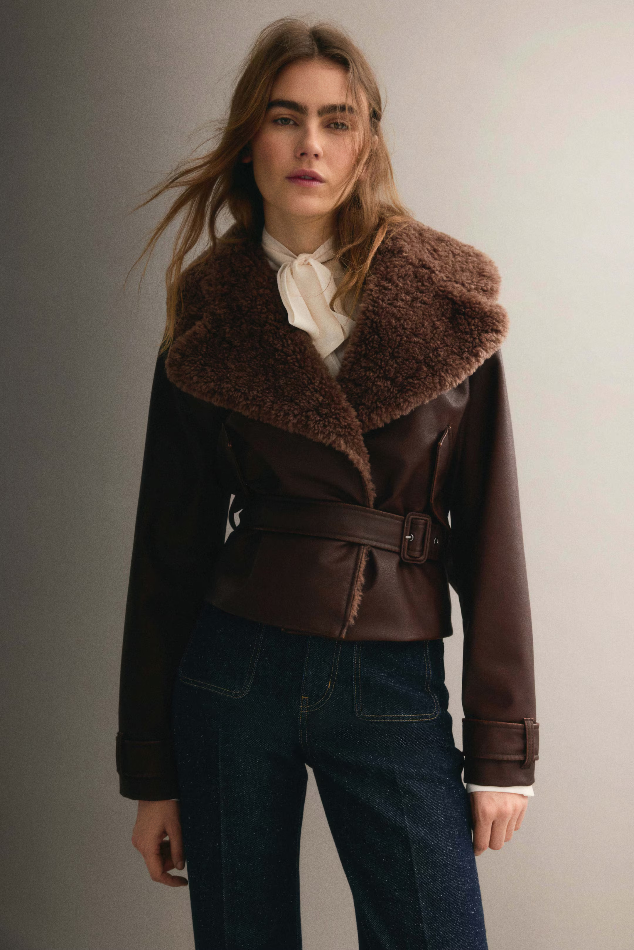 Biker Jacket with Teddy Fleece Collar | H&M (US + CA)