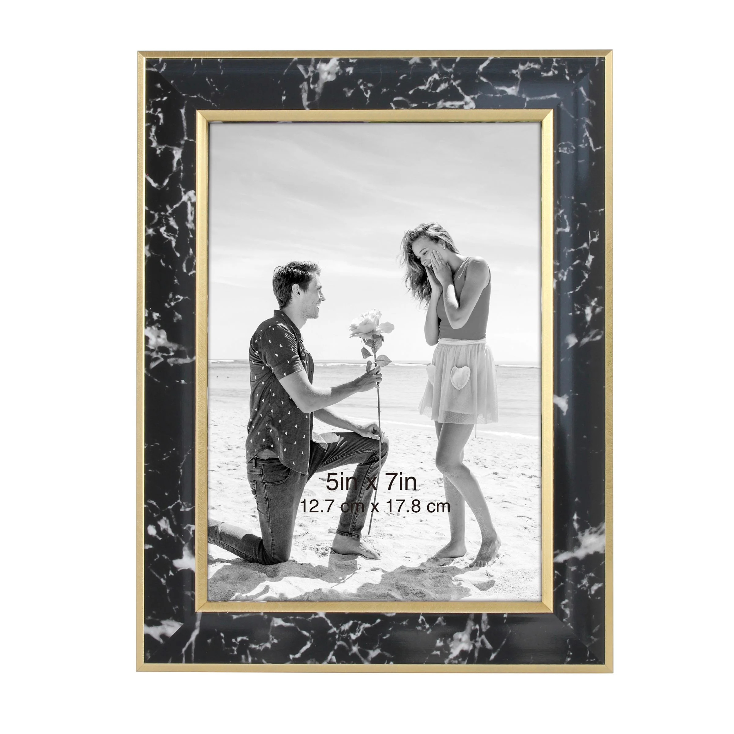 Better Homes & Gardens 5" x 7" Tabletop Faux Black Marble Frame | Walmart (US)