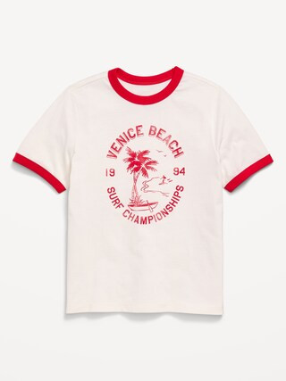 Softest Short-Sleeve Ringer Graphic T-Shirt for Boys | Old Navy (US)