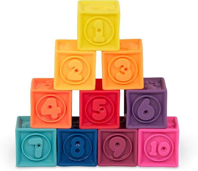 B. toys – Baby Blocks – Stacking & Building Toys for Babies – 10 Soft & Educational Blocks ... | Amazon (US)