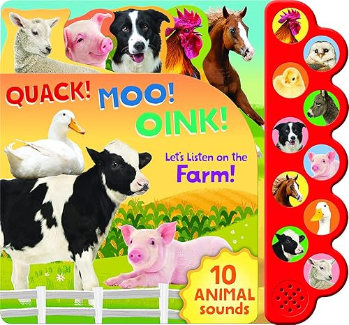 Quack! Moo! Oink! Listen to Animals Around the Farm - 10-Button Children's Sound Book, Ages 2-7  ... | Amazon (US)