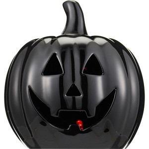 Light Up Ceramic Pumpkin, Black | CVS