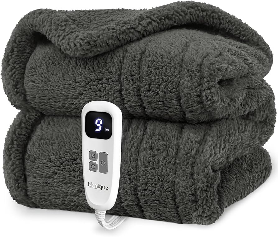 Heated Blanket Electric Blanket Twin - Fast Heating Blanket Throw Double Sided Sherpa Ultra Soft ... | Amazon (US)