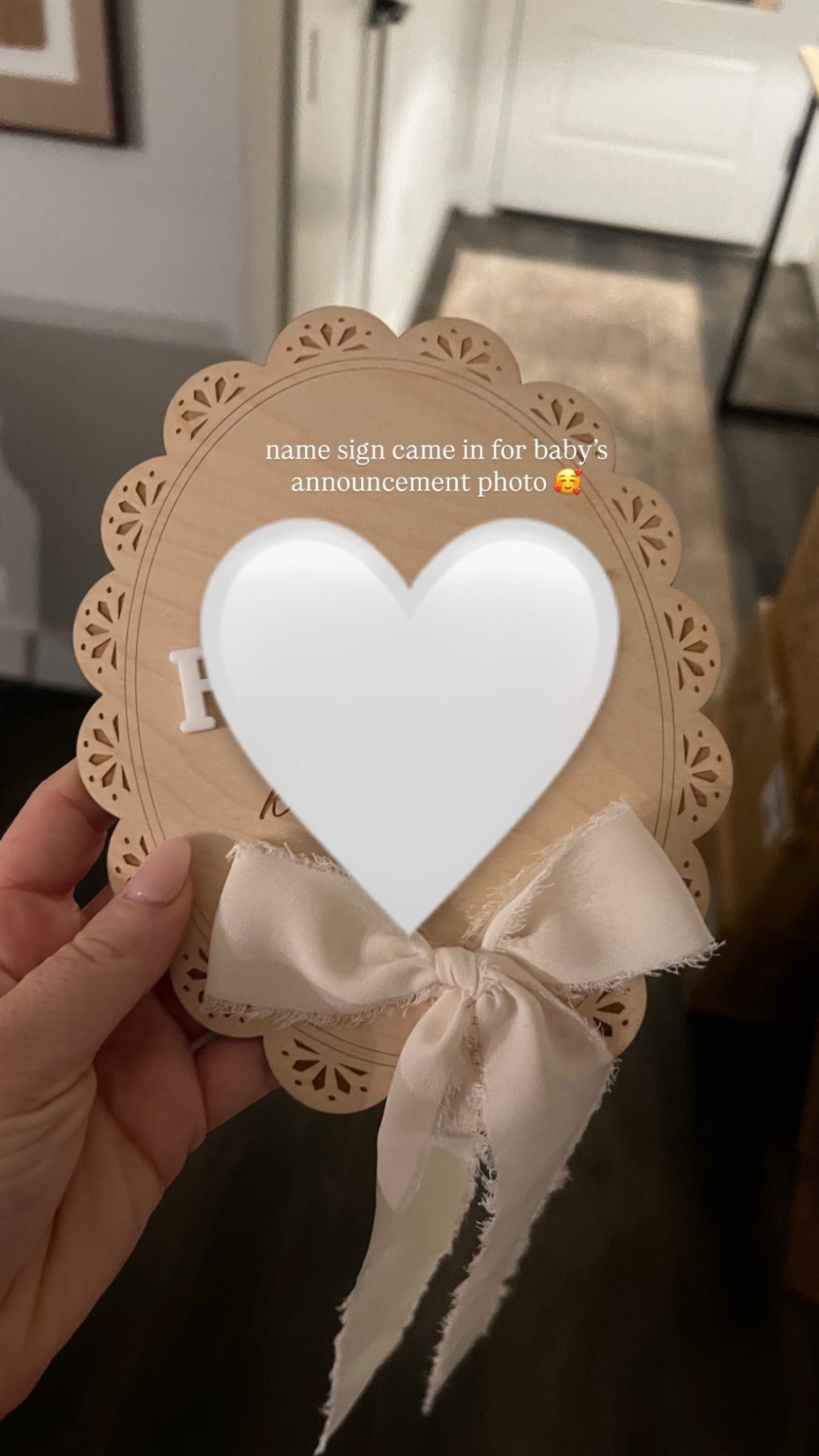 Baby’s announcement sign!