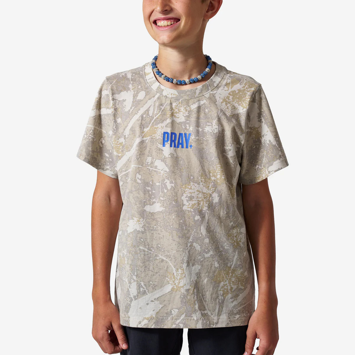 Youth Vintage Washed Tee - PRAY - Drifter Camo | BURLEBO