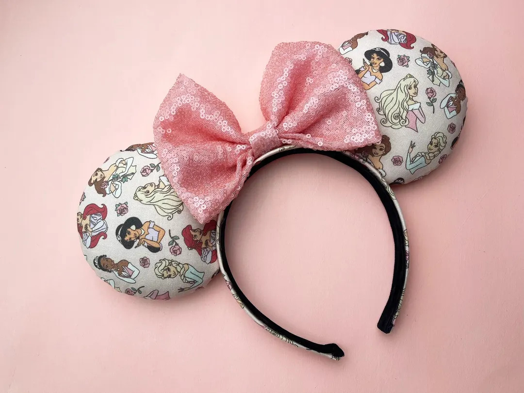 Disney Princess Ears, Pink Princess Ears, Mickey Ears, Minnie Ears, Disney Ears - Etsy | Etsy (US)