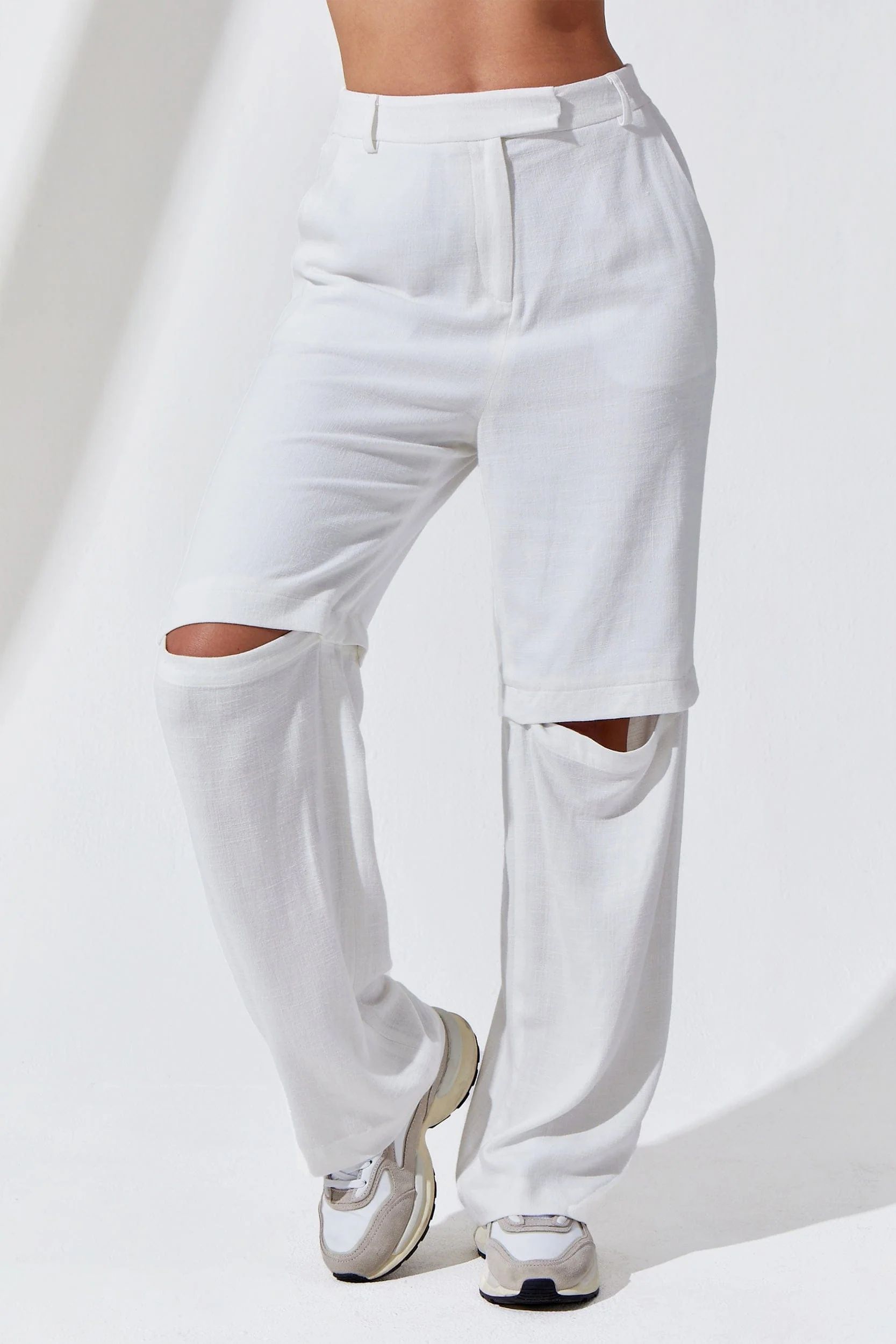 Essential Linen Pant - White | The Noli Shop