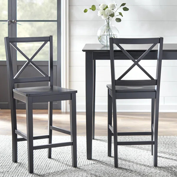 Omur Solid Wood Bar & Counter Stool (Set of 2) | Wayfair North America