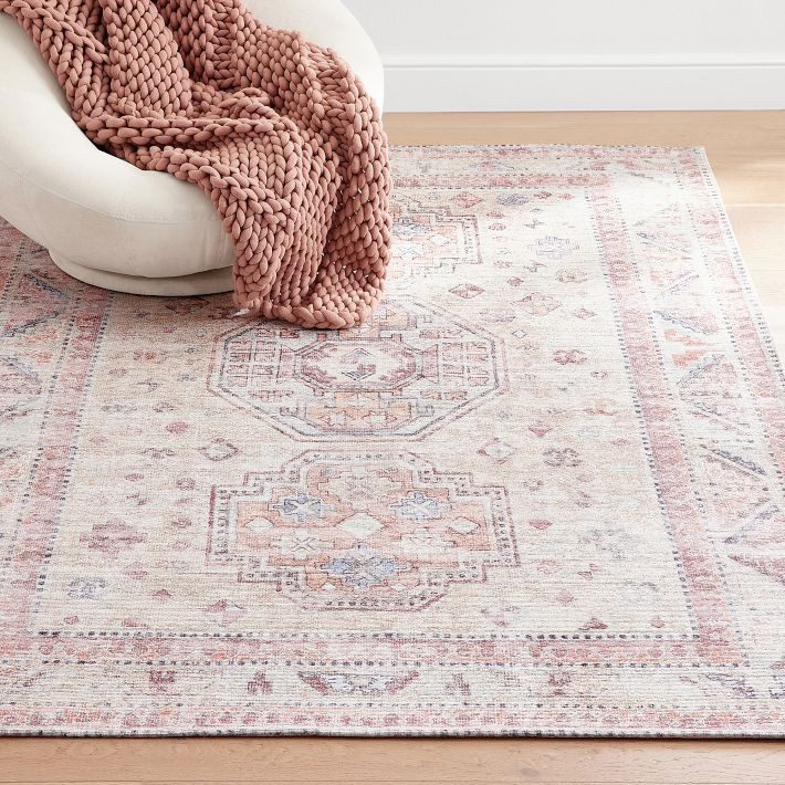 Anzari Washable Rug - Warm Multi | Pottery Barn Teen