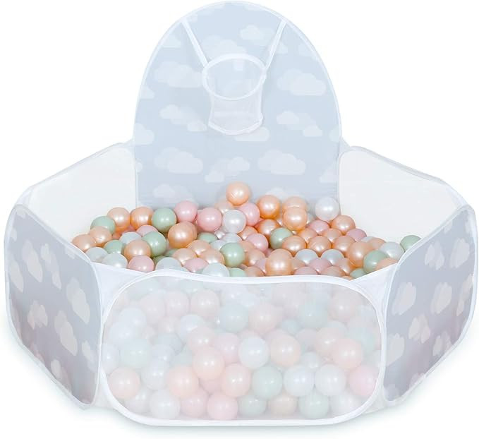 GOGOSO Ball Pit for Toddlers ,Babies Pop Up Play Tent Kids Ball Pits Playhouse with Basketball Ho... | Amazon (US)