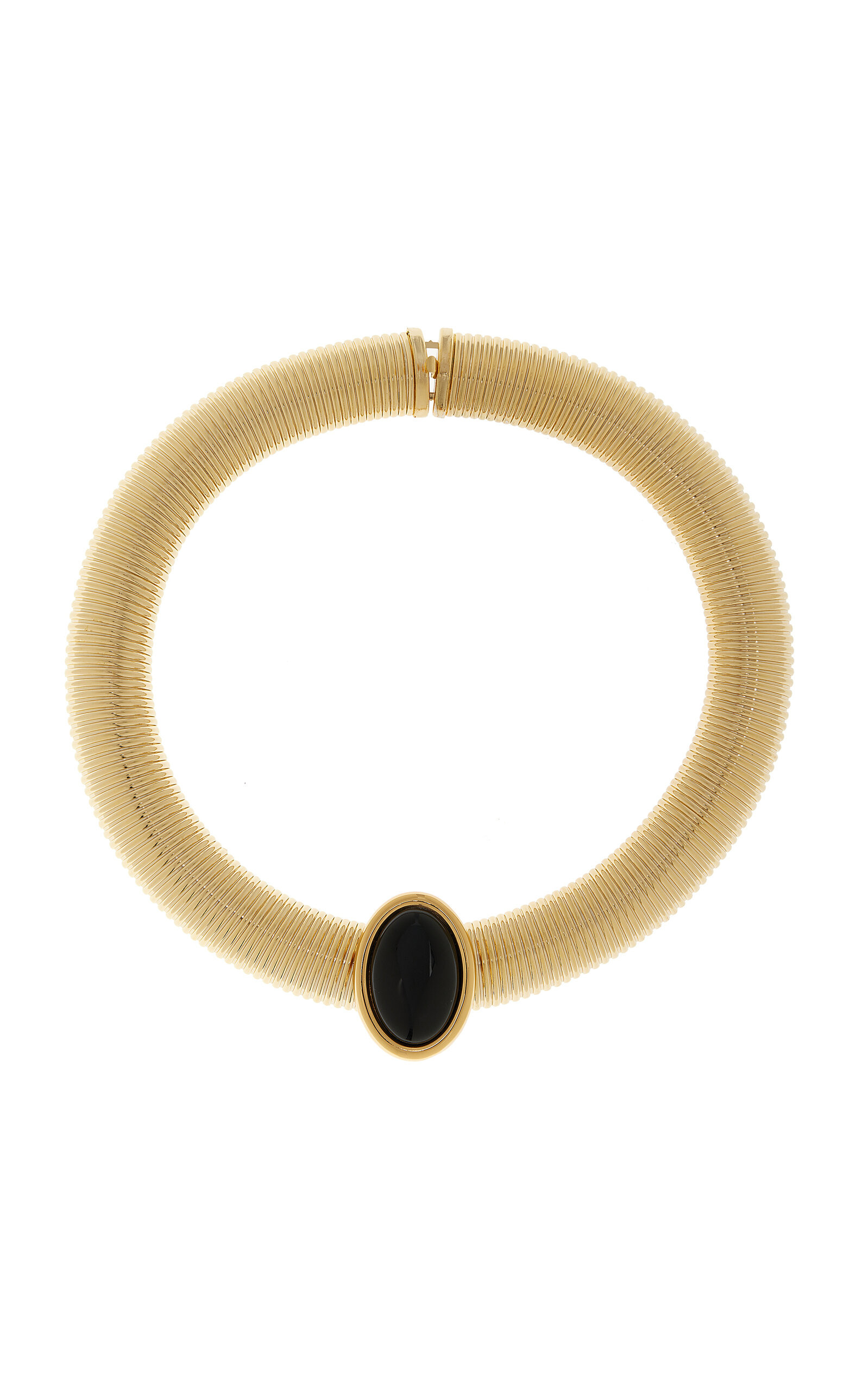 Opyum 14K Yellow Gold Onyx Necklace | Moda Operandi (Global)